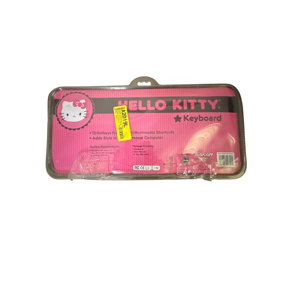 Sakar USB Hello Kitty Pink/Black keyboard New in pkg missing owner manual - Picture 2 of 4